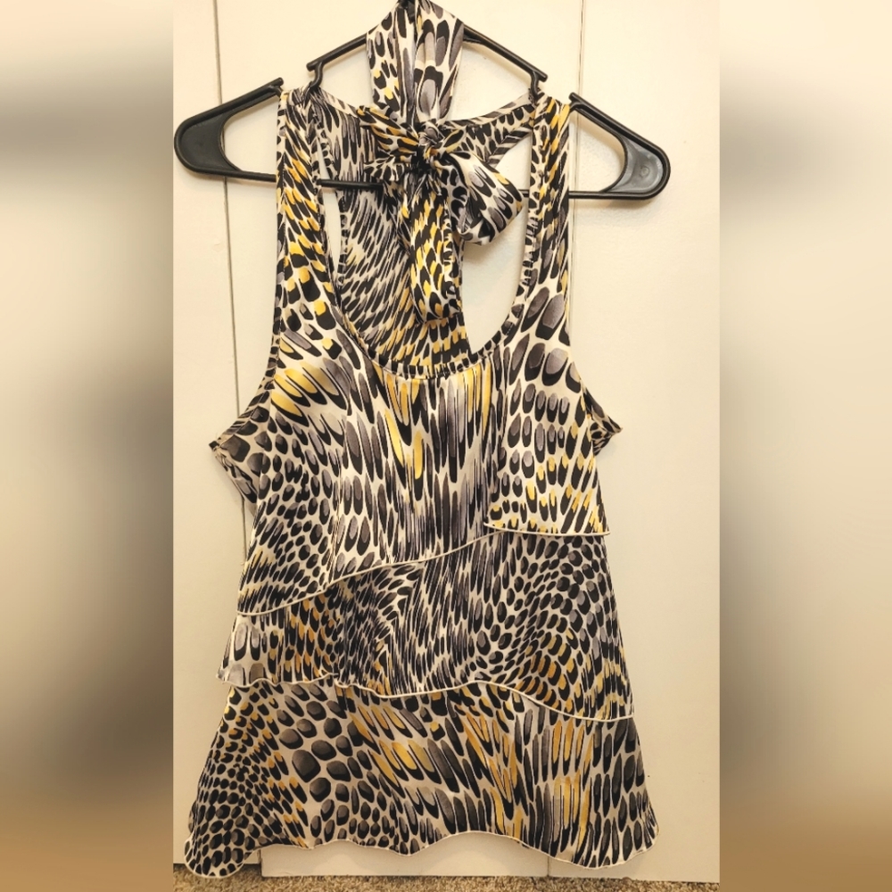 Silky Sleeveless Dressy Ruffled Top by B.Wear